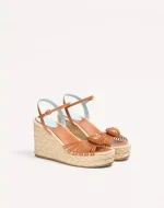 Valentino Royal Wedge Kidskin Sandal 100Mm - Image 6